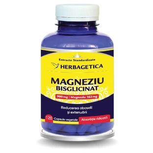 Bisglicinato de magnesio, 120 cápsulas vegetales, Herbagetica