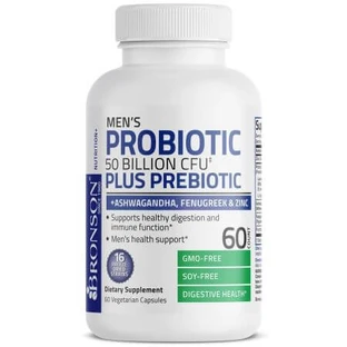 Probiotic Plus Prebiotic pentru barbati, 50 miliarde CFU, 60 capsule vegetariene, Bronson