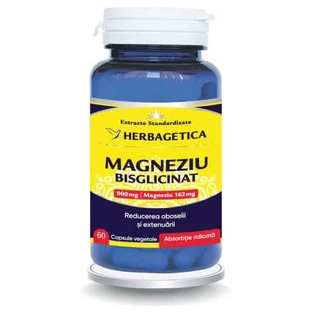Bisglicinato de magnesio, 60 cápsulas vegetales, Herbagetica