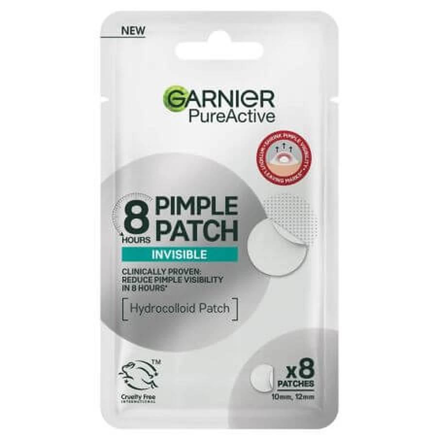 Invisible Puistjespleisters Pure Active, 8 stuks, Garnier