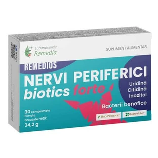 Remedios Perifere Zenuwen Forte Biotica, 30 filmomhulde tabletten, Laboratoarele Remedia