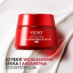 Vichy Liftactiv Collagen Specialist set, crema antiarrugas, todo tipo de piel, 50 ml + suero, 30 ml + fluido ligero SPF 50+, 15 ml + neceser de regalo