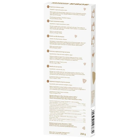 Diet-Food Organic Soba Boekweit Noedels, glutenvrije soba boekweit noedels, Bio, 250 g