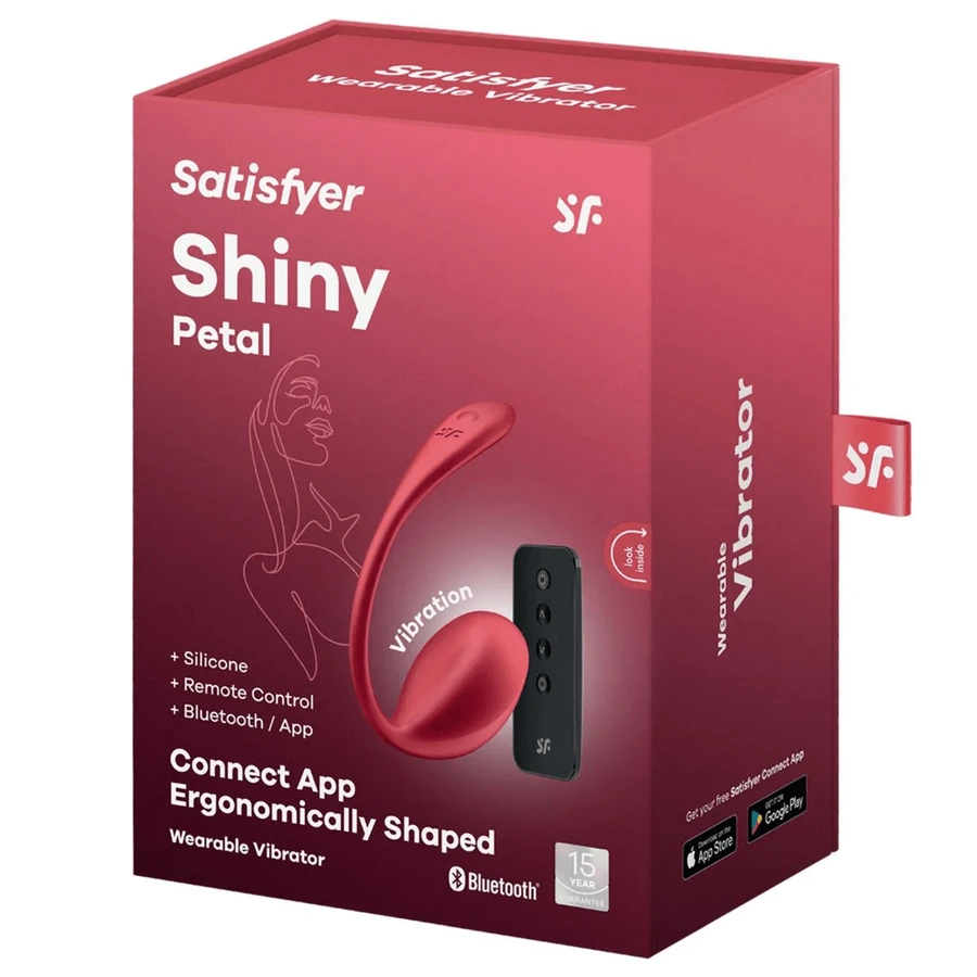 Satisfyer Shiny Petal, vibrating egg, red, 1 piece