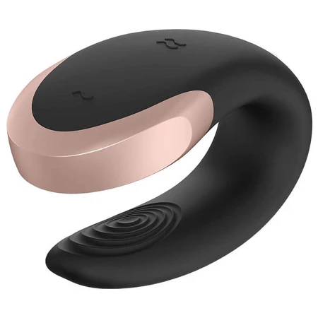 Satisfyer Double Love, app-controlled vibrator for couples, black, 1 piece