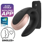 Satisfyer Double Love, app-controlled vibrator for couples, black, 1 piece
