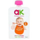 Biologische appel-, wortel- en pastinaakpuree, +4 maanden, 100g, Annabel Karmel