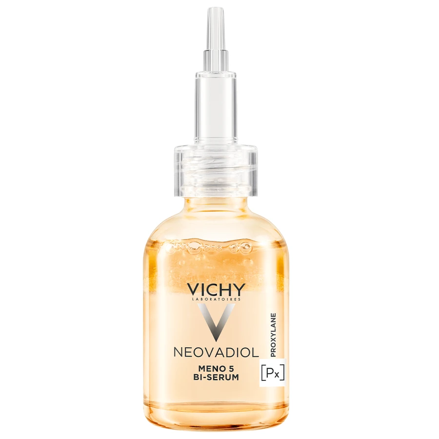 Set Vichy Neovadiol Meno 5, biphasisches Serum, 30 ml + Tagescreme, normale und Mischhaut, 50 ml + leichtes Fluid SPF 50+, 15 ml + Kosmetiktasche gratis