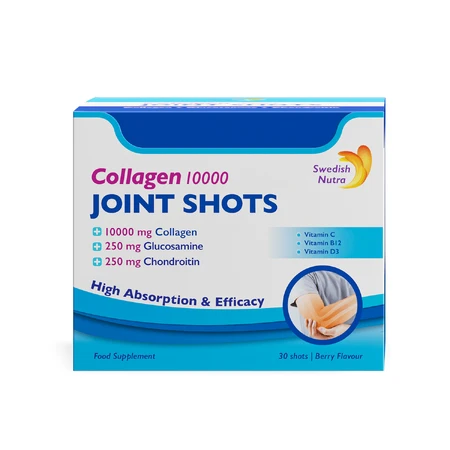Swedish Nutra Collagen Joint Shots 10000 mg, sabor baya, 30 unidades