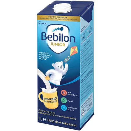 Bebilon Junior drinkvoeding, verrijkte melkvoeding voor kinderen van 2-6 jaar, 1 l