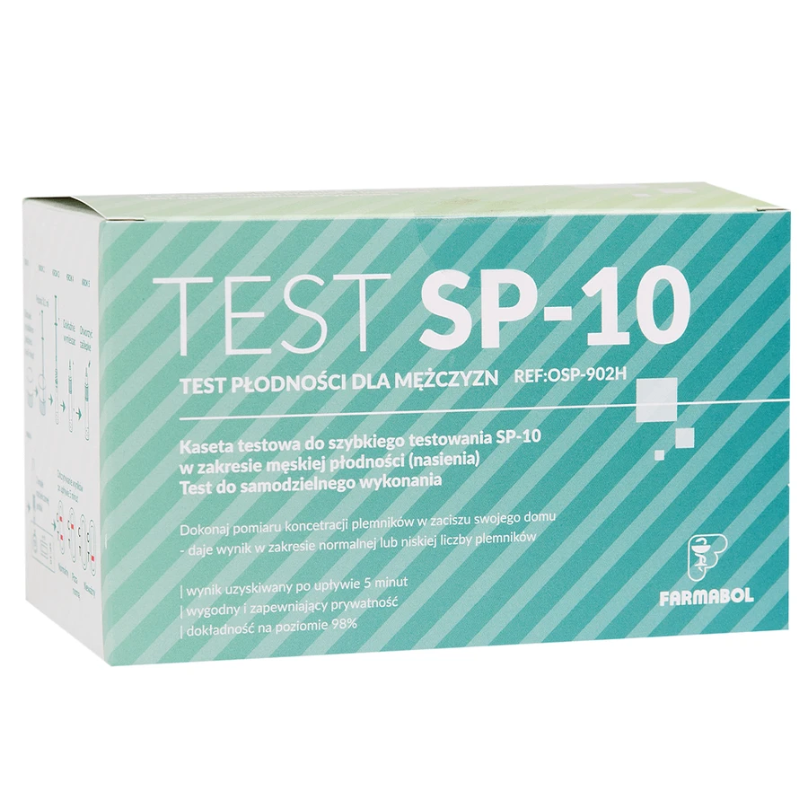 Farmabol Test SP-10, Heim-Fertilitätstest für Männer zur Bestimmung der Spermienkonzentration im Sperma, Kassette, 1 Stück