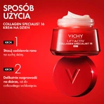 Set Vichy Liftactiv Collagen Specialist, antirimpelcrème, alle huidtypes, 50 ml + oogcrème, 15 ml + light fluid SPF 50+, 15 ml + gratis cosmetisch tasje
