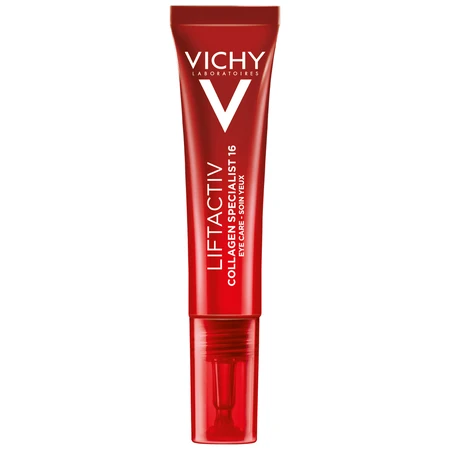 Set Vichy Liftactiv Collagen Specialist, antirimpelcrème, alle huidtypes, 50 ml + oogcrème, 15 ml + light fluid SPF 50+, 15 ml + gratis cosmetisch tasje