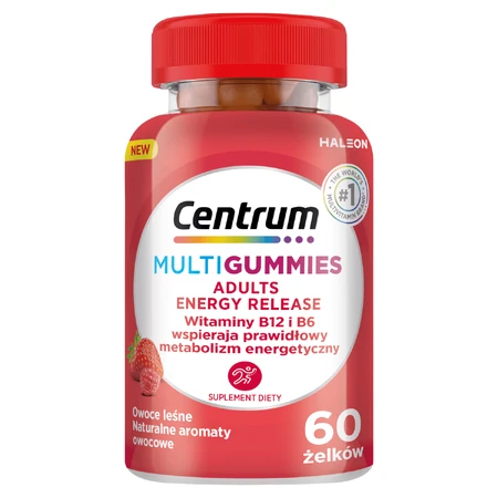 Centrum MultiGummies Adult Energy Release, haricots gélifiés, 60 pièces
