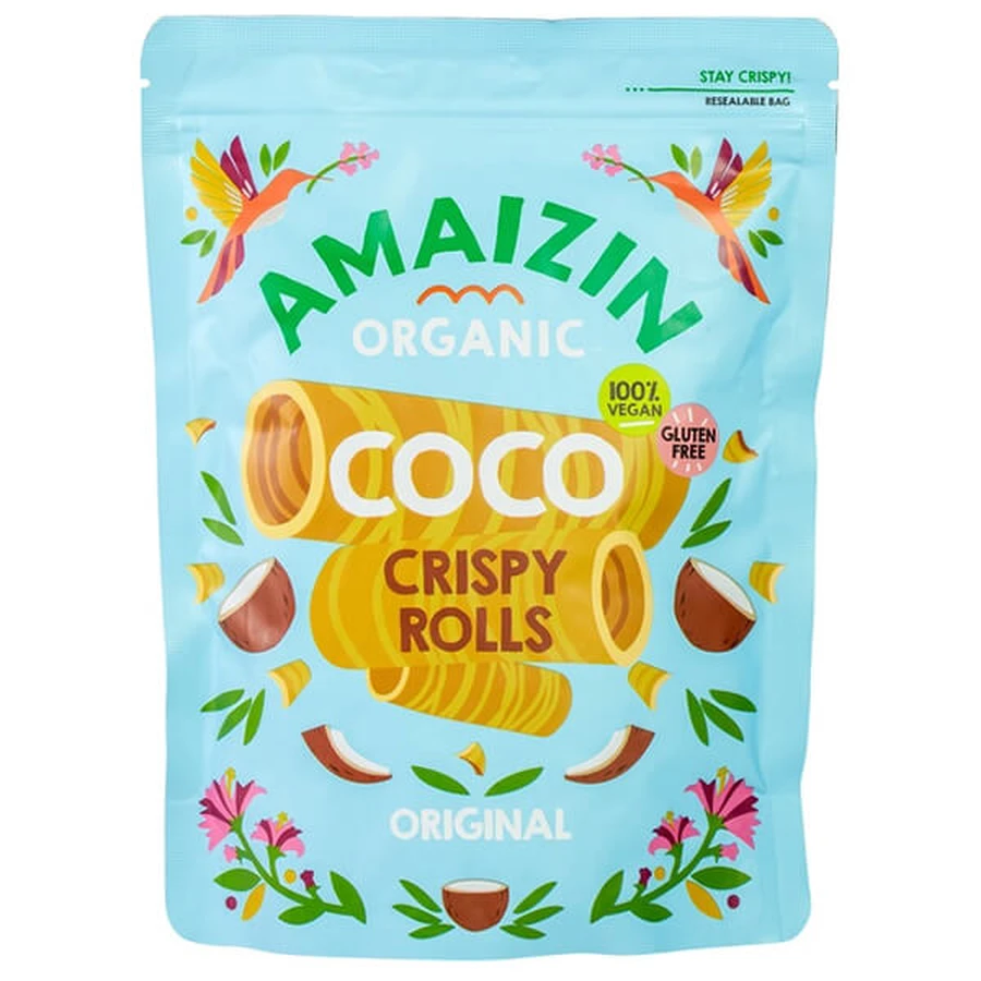 Amaizin, kokoswafelbuisjes, glutenvrij, 140 g