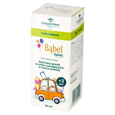 Langsteiner Bubble Travel, líquido con jengibre, a partir de 3 años, sabor limón, 125 ml ENVASE DESTRUIDO