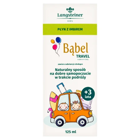 Langsteiner Bubble Travel, líquido con jengibre, a partir de 3 años, sabor limón, 125 ml ENVASE DESTRUIDO