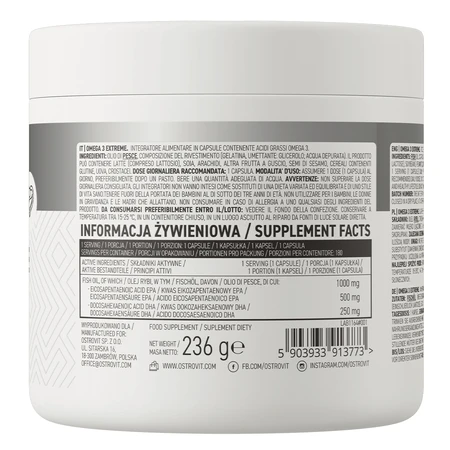 OstroVit Omega 3 Extreme, 180 capsules