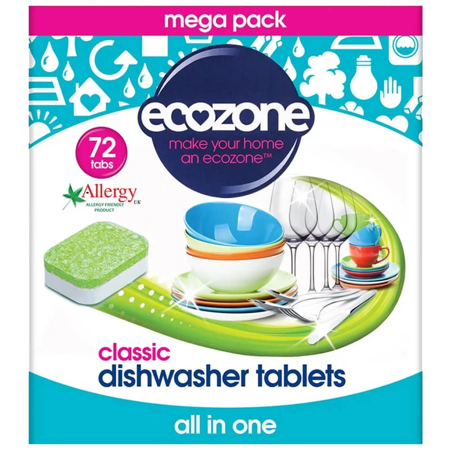 Ecozone Classic All in One, dishwasher tablets, 72 pieces
