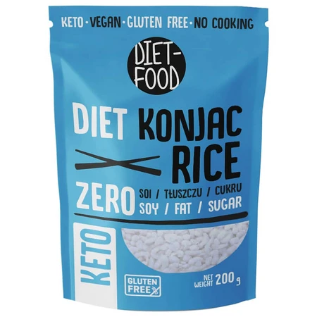 Diet-Food Konjac Dieet Rijst, Shirataki noedels, konjac, Bio, 300 g