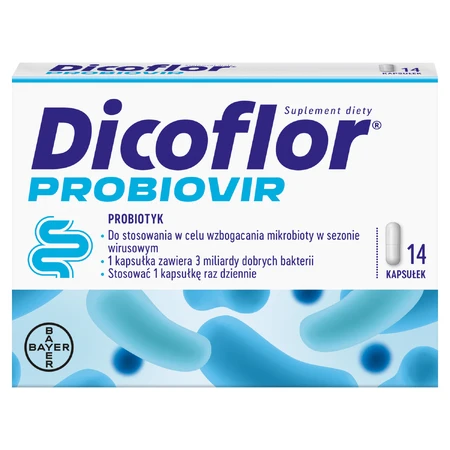 Dicoflor Probiovir, para niños a partir de 3 años y adultos, 14 cápsulas