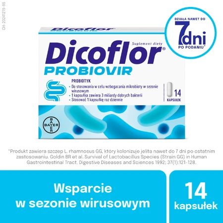 Dicoflor Probiovir, para niños a partir de 3 años y adultos, 14 cápsulas