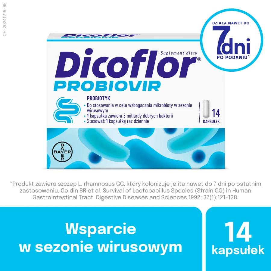 Dicoflor Probiovir, para niños a partir de 3 años y adultos, 14 cápsulas