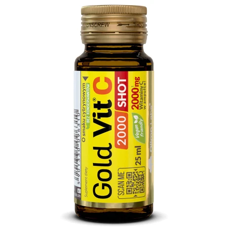 Olimp Gold-Vit C 2000 Shot, arôme citron, 9 x 25 ml