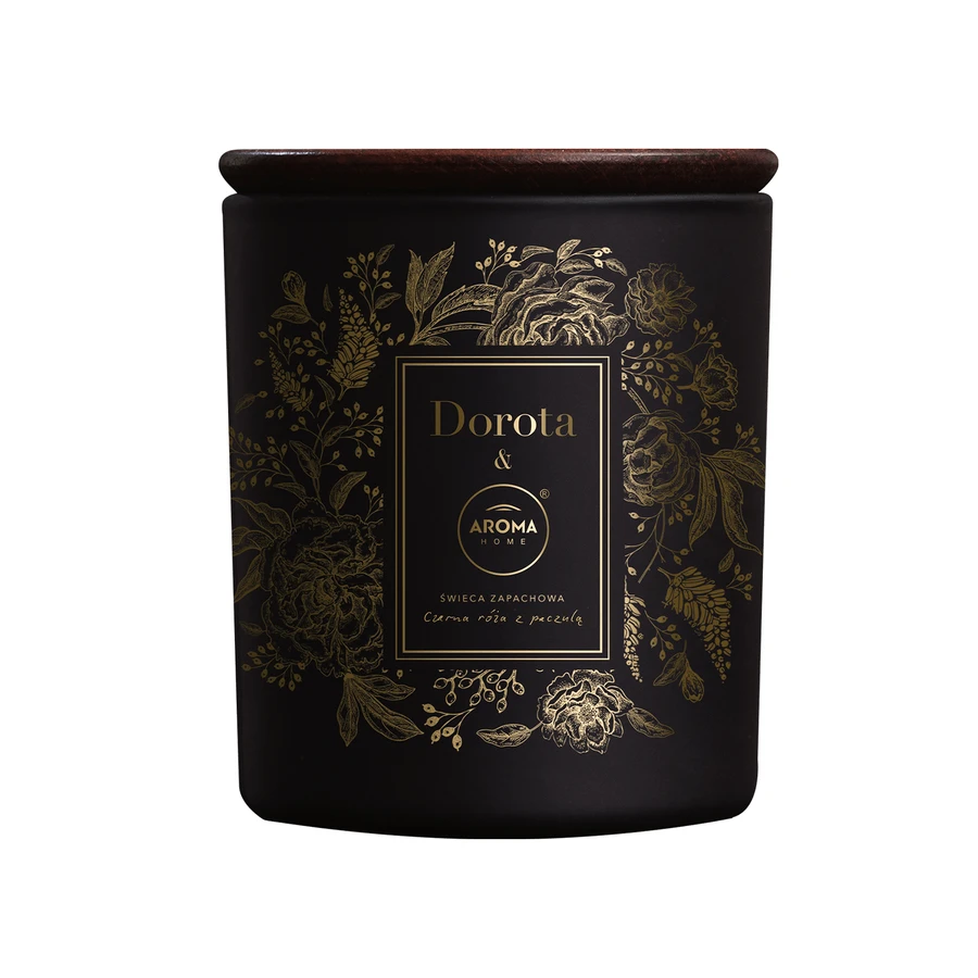 Dorota&Aroma Home, Duftkerze, schwarze Rose mit Patchouli, 150 g