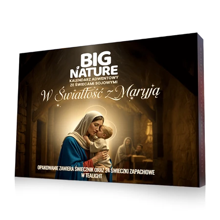Set Big Nature Calendrier de l'Avent Vers la lumière avec Marie, bougies de soja