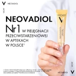 Set Vichy Neovadiol, corrigerende oog- en lippencrème, 15 ml + dagcrème, normale en gemengde huid, 50 ml + lichte fluid SPF 50+, 15 ml + cosmeticatas gratis