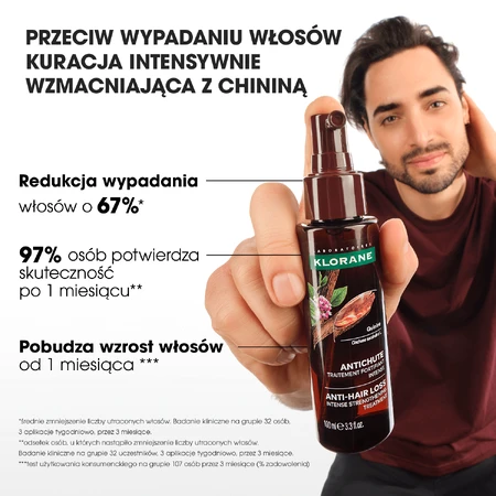 Klorane, suero anticaída con quinina y edelweiss bio, 100 ml