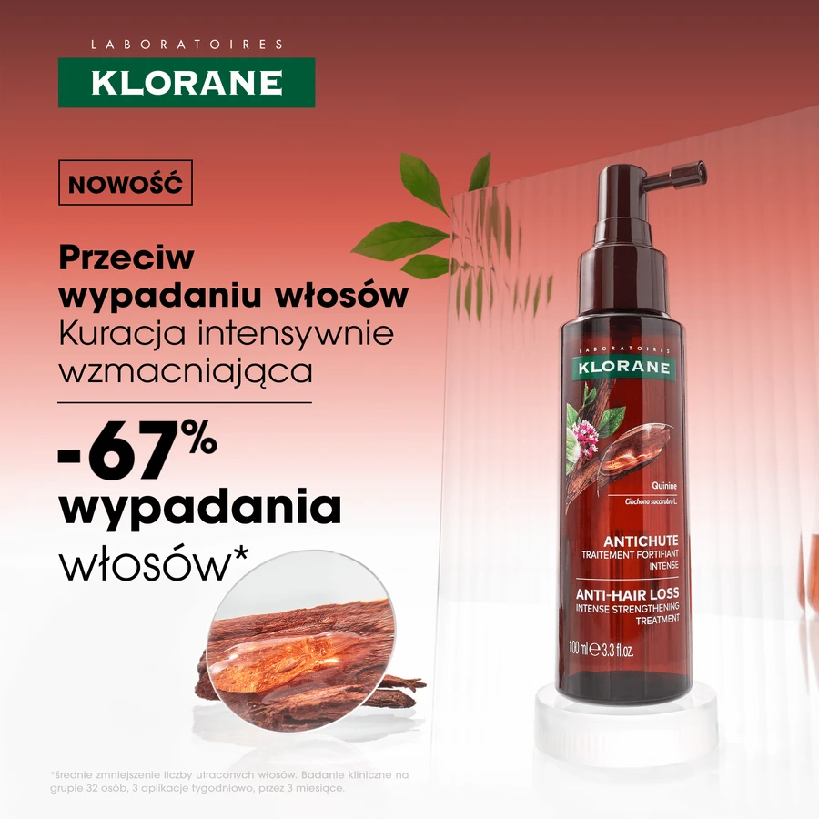 Klorane, suero anticaída con quinina y edelweiss bio, 100 ml