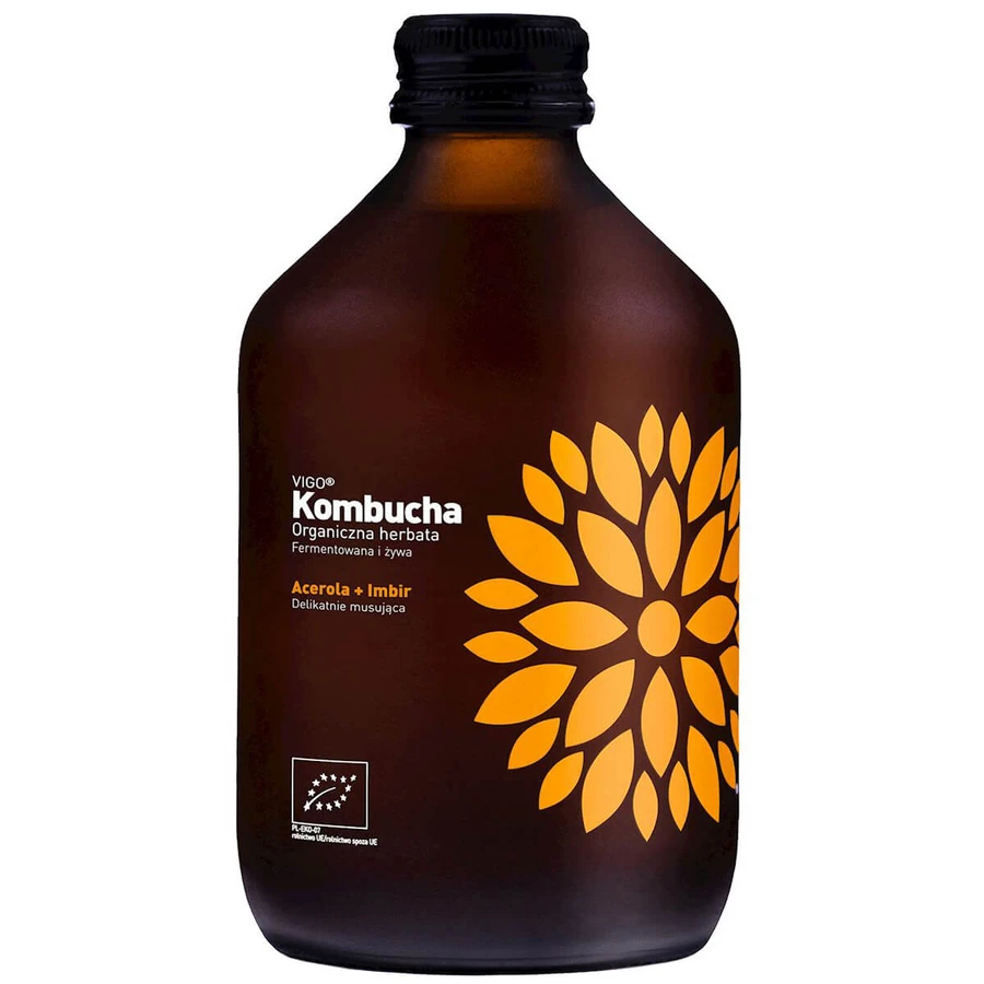 Vigo, kombucha Bio Acerola + Ginger, 330 ml