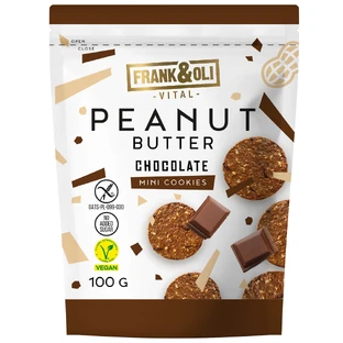 Frank&Oli Peanut Buttter, mini galletas, chocolate, 100 g