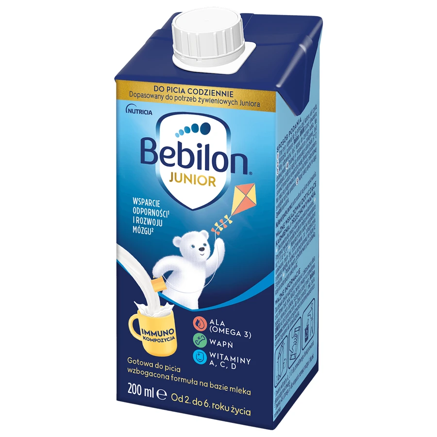 Bebilon Junior drinkvoeding, verrijkte melkvoeding voor kinderen van 2-6 jaar, 200 ml