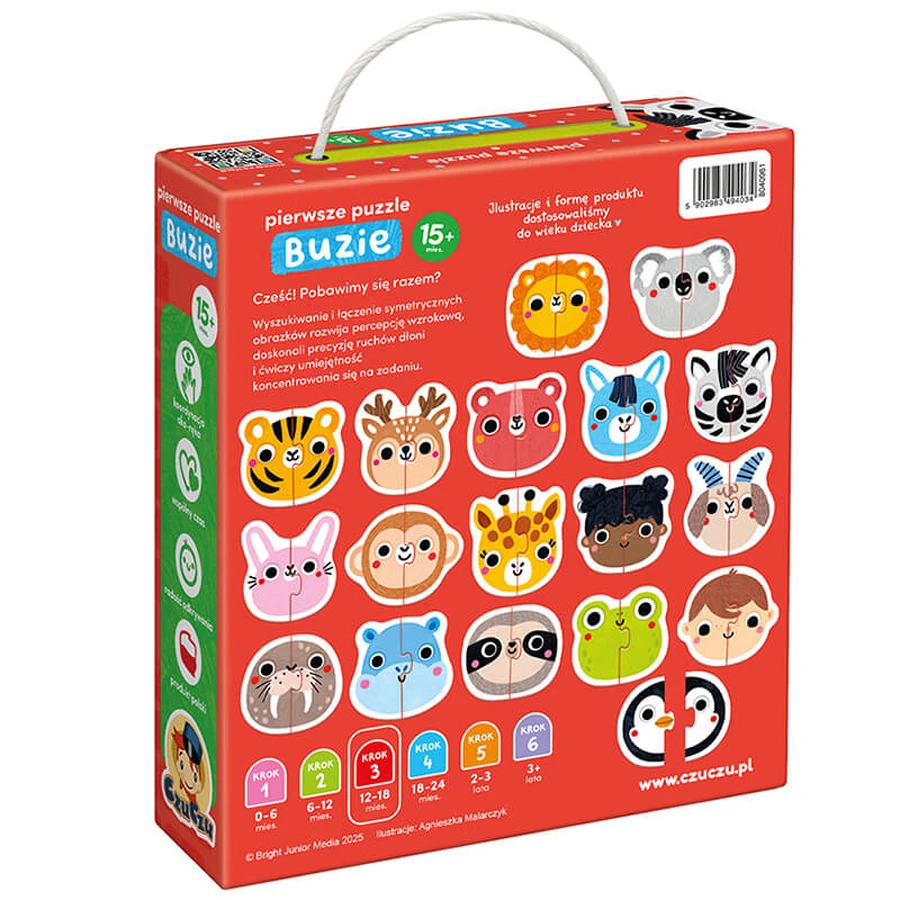 CzuCzu First Face Puzzle, puzzles for children, from 15 months, 36 elements