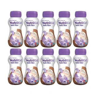 NutriKid Multi Fibre Kit, Ernährungspräparat für Kinder ab 1 Jahr, Schokoladengeschmack, 10 x 200 ml