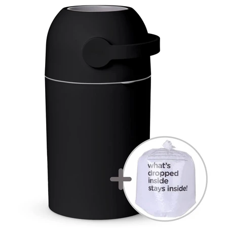 Magic Majestic, contenedor de pañales usados, negro, 40 l + bolsas, 15 unidades