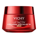Set Vichy Liftactiv Collagen Specialist 16, Crema de día, SPF 50, 50 ml + Crema facial, Stock, 50 ml + Fluido ligero SPF 50+, 15 ml + neceser de regalo