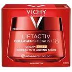 Set Vichy Liftactiv Collagen Specialist 16, Crema de día, SPF 50, 50 ml + Crema facial, Stock, 50 ml + Fluido ligero SPF 50+, 15 ml + neceser de regalo