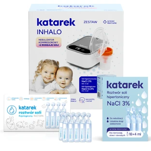 Katarek Inhalo, nébuliseur à compresseur + 2 types de sel
