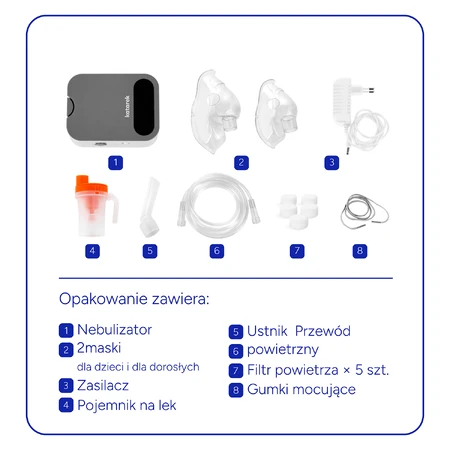 Katarek Inhalo, nébuliseur à compresseur + 2 types de sel