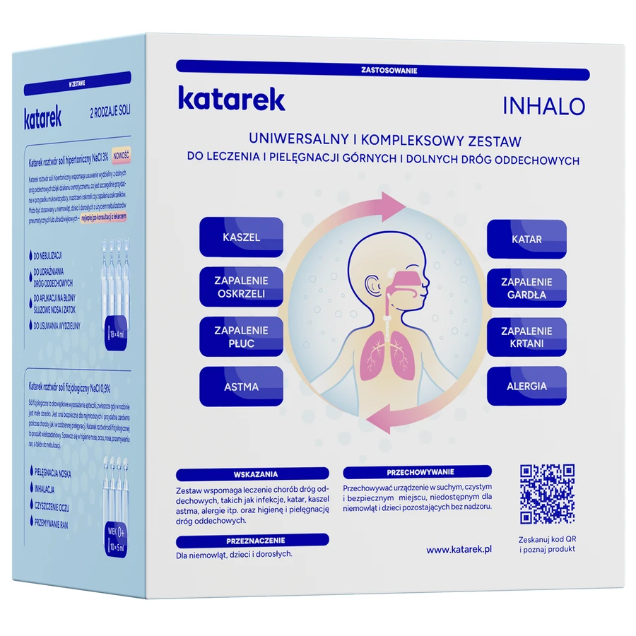 Katarek Inhalo, nébuliseur à compresseur + 2 types de sel