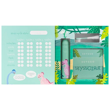 Seysso Kids Dinosaur Coral, cepillo de dientes sónico para niños, a partir de 3 años