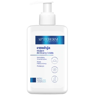 Aptederm Sensitive, Reinigungsemulsion für Gesicht und Körper, empfindliche und atopische Haut, 400 ml