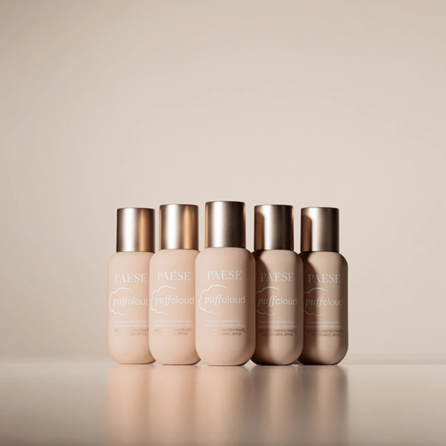 Paese Puff Cloud, satin face foundation with blur effect, 03 Sand Beige, SPF 20, 37 ml.