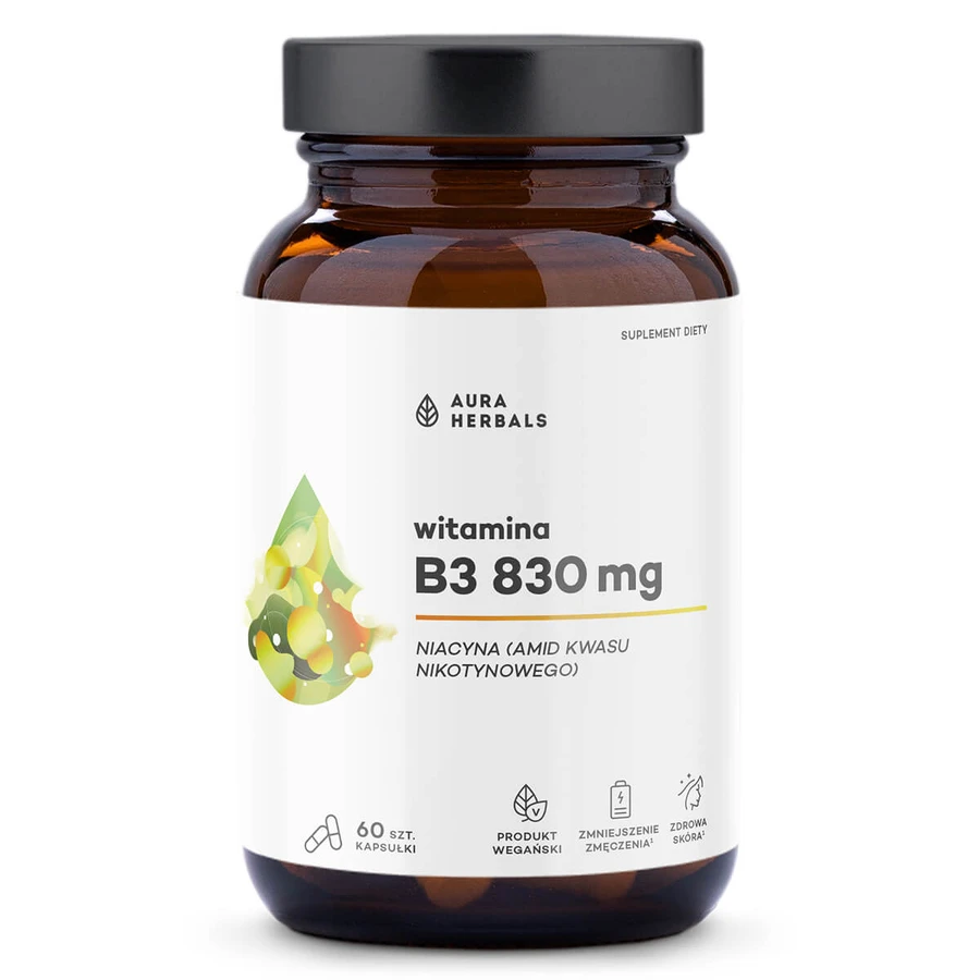 Aura Herbals Vitamin B3, Niacin, 60 Kapseln