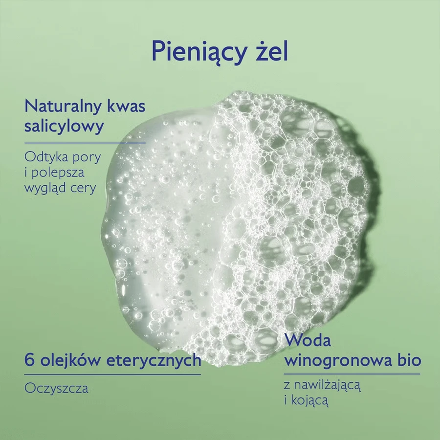 Caudalie Vinopure, gel nettoyant pour le visage, peaux acnéiques, 385 ml