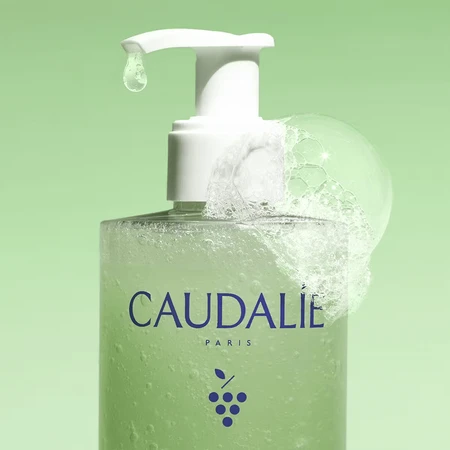 Caudalie Vinopure, gel nettoyant pour le visage, peaux acnéiques, 385 ml